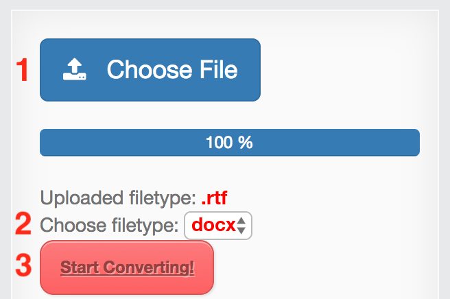 How to convert RTF files online to DOCX